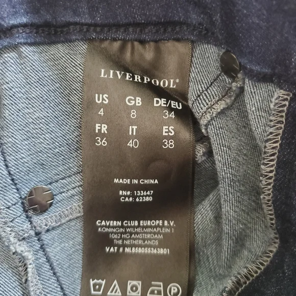 Liverpool Los Angeles Crop Jeans Women's Size 4 27 Dark Wash - Picture 12 of 13